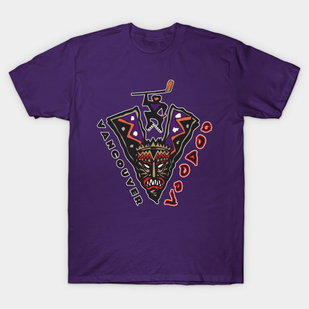 Defunct Vancouver Voodoo Roller Hockey T-Shirt by Defunctland